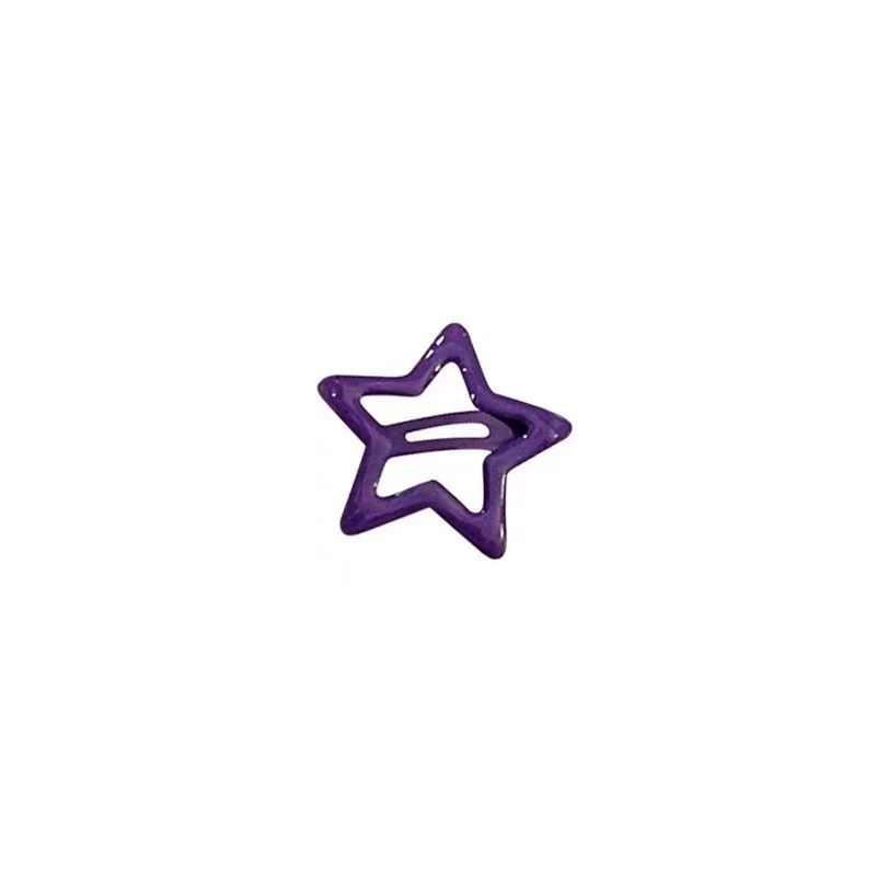 Заколка Hair Clip YK2 цветной стержень звезды, клип-баик бант пентаграмм для девочек, многоцветный 4.6×3.4 см