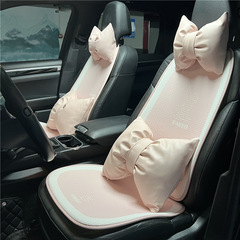夏季卡通汽車坐墊 可愛蜂窩透氣防滑車用座墊 創意汽車內飾用品女