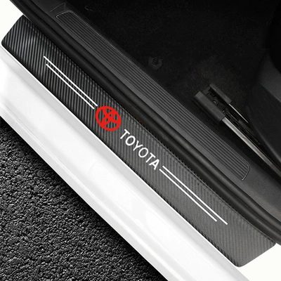 anti-step anti-scratch protective sticker, Other Automotive Interior Supplies - toyota-carbon-fiber-leather-threshold-strips-4-pack