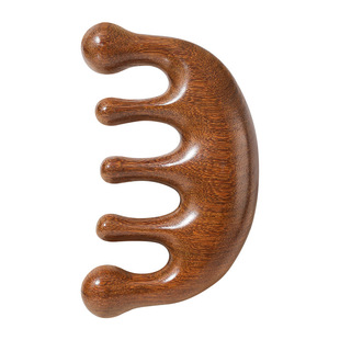 Wholesale sandalwood massage comb head meridian comb small frog massage comb nose scraper five-claw dolphin wooden comb manufacturers