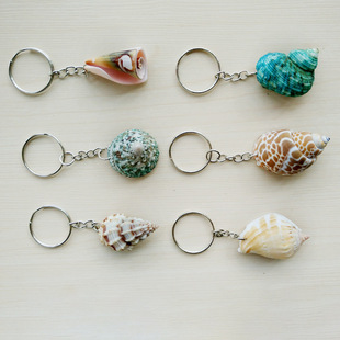 Natural shell conch crafts key chain key chain personalized creative key chain stall hot supply pendant
