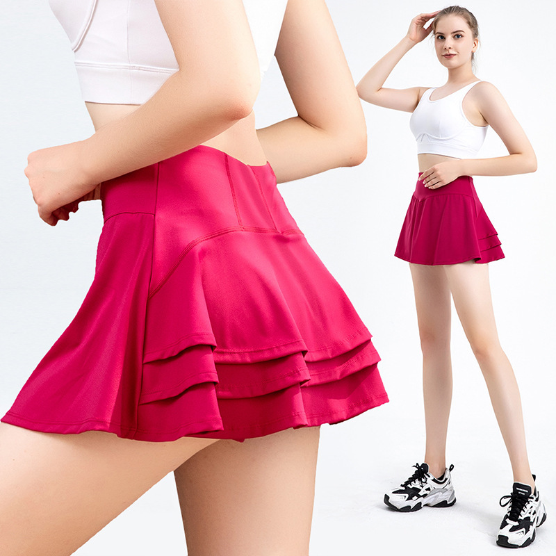 Amazon Short Yoga Sports Skirt Women's Running Fitness Tennis Pleated Skirt Golf Skirt Cross-Border