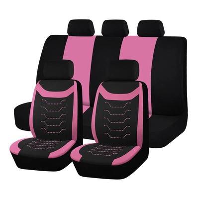 trade ebay AliExpress Amazon, Universal seat cover - pink-5-seater-9-piece-set