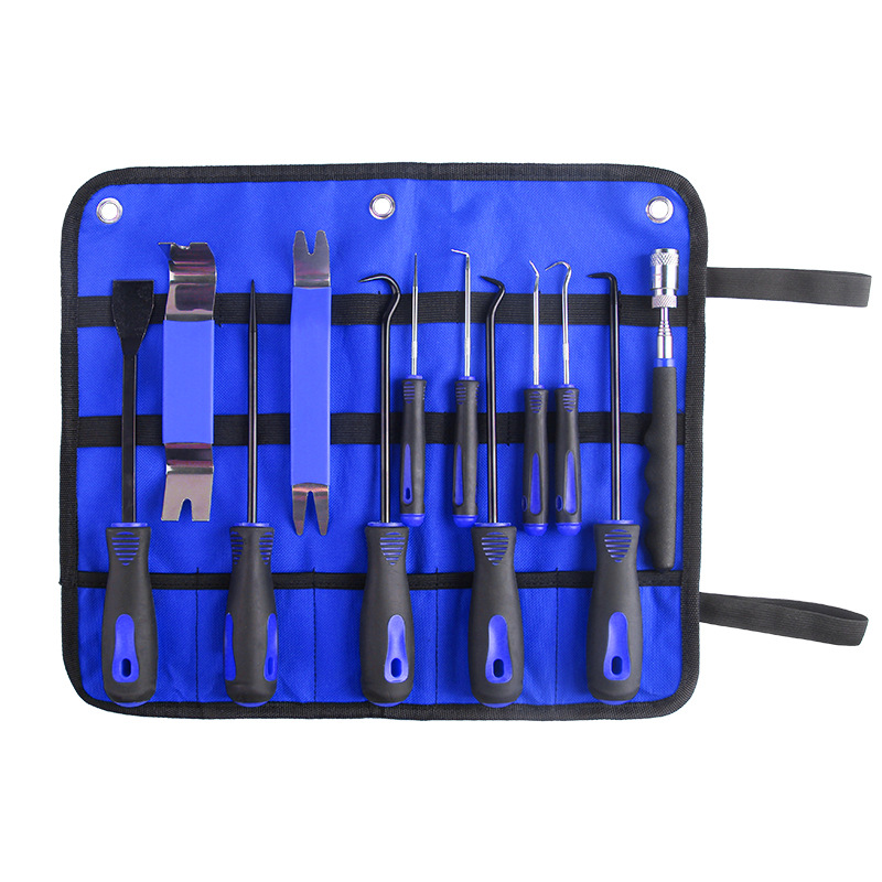 파란색과 검정색 12종 세트(파란색 힘줄 가방)