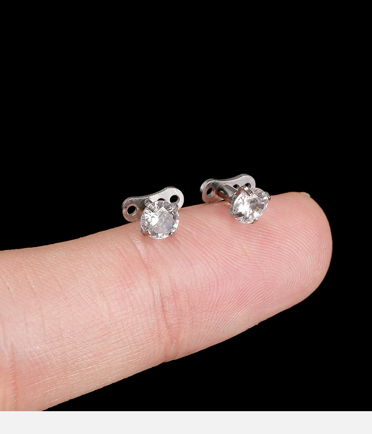 Star Wars Three-Eyed Alien Crown Cartilage Stud - 316L Surgical Steel Body Piercing Jewelry, Gold PVD, 16G (1.6mm) x 4mm detail image 7
