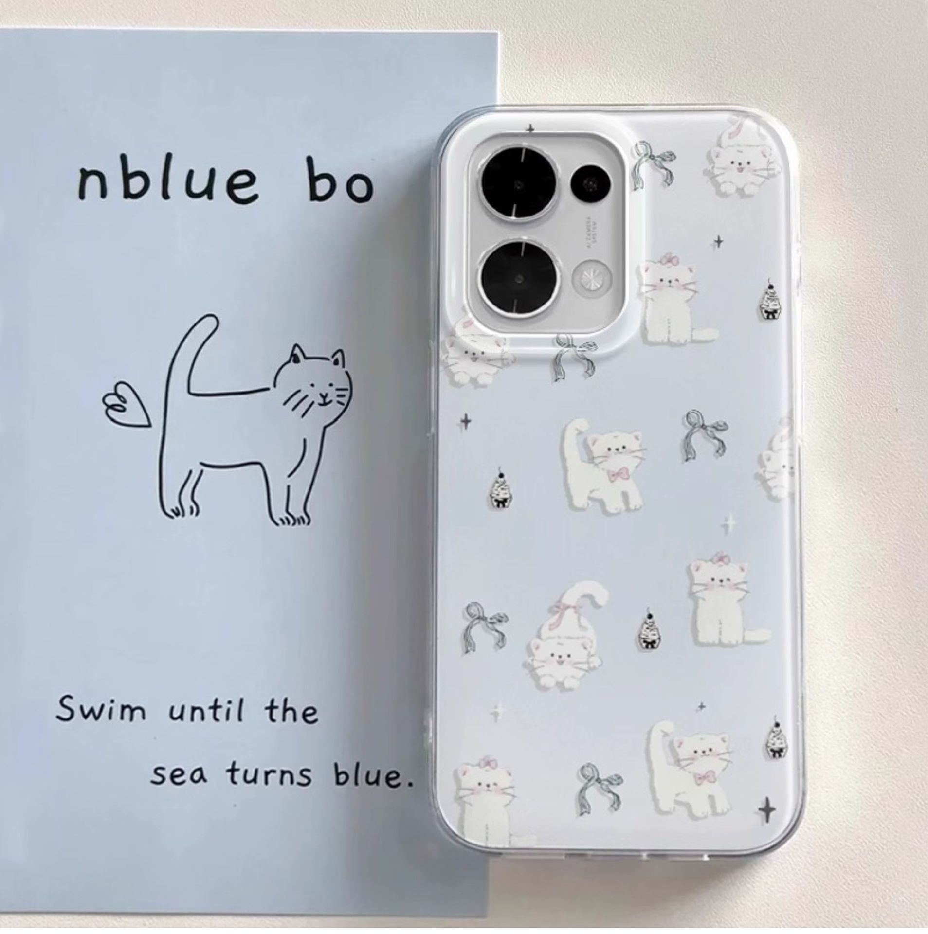 Una sola capa de helado para gatos para iPhone17Pomax Apple 16PR caso de teléfono 15 nuevo 13 dibujos animados 12