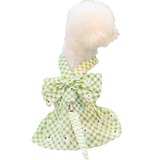 Педная одежда собака голая спина к шнуру с плюшевой одеждой для кошачьей одежды для домашних животных 22 Клетчатая грудь хризантема