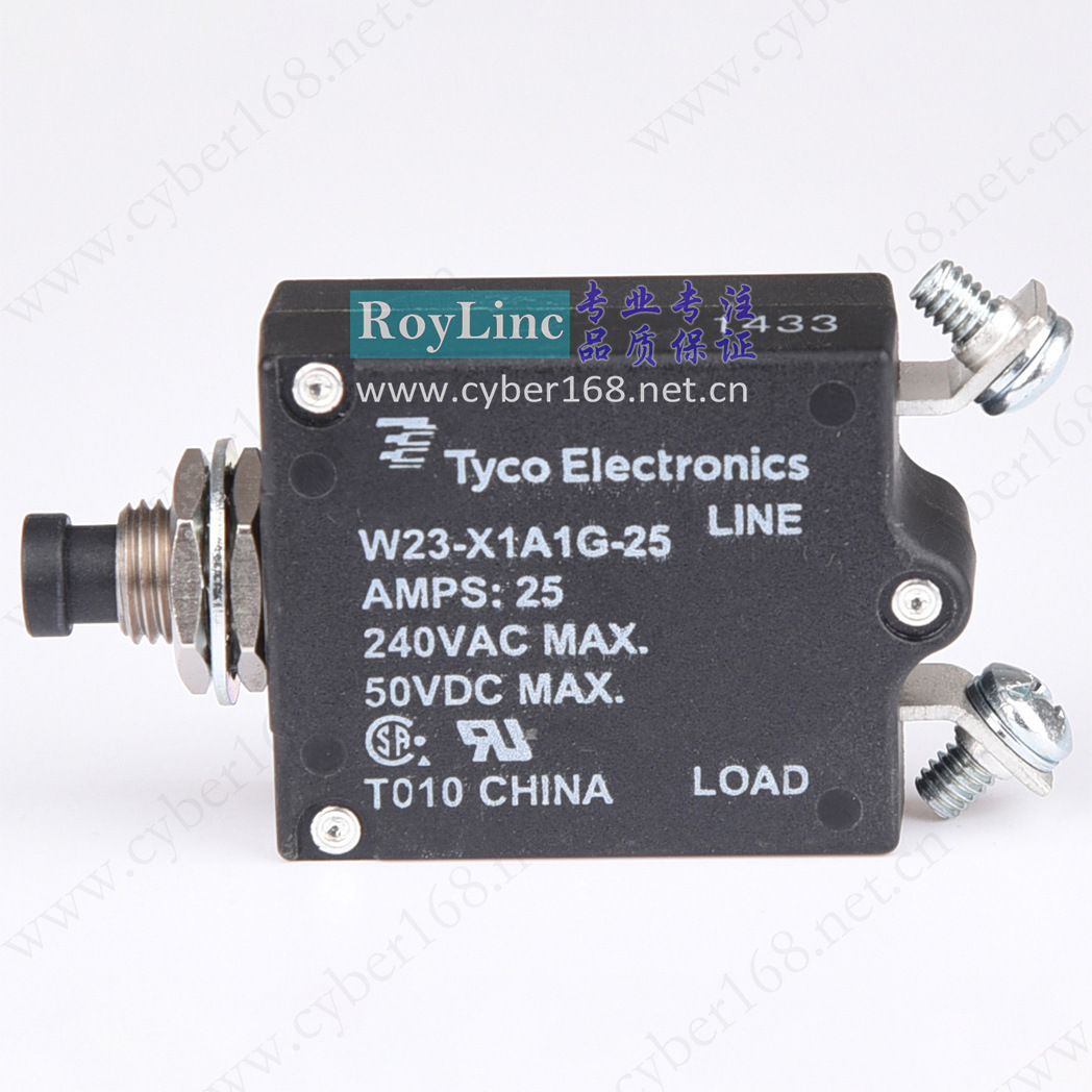 Tyco TE W23-X1A1G-25 25A 6-1393246-9 UL CSA 过载保护器断路器