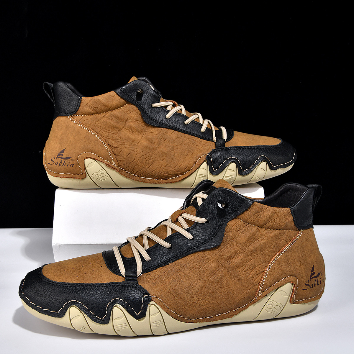 Herren Mid-top Martin Boots Mit Weiter Passform Für Freizeit_voghion.com