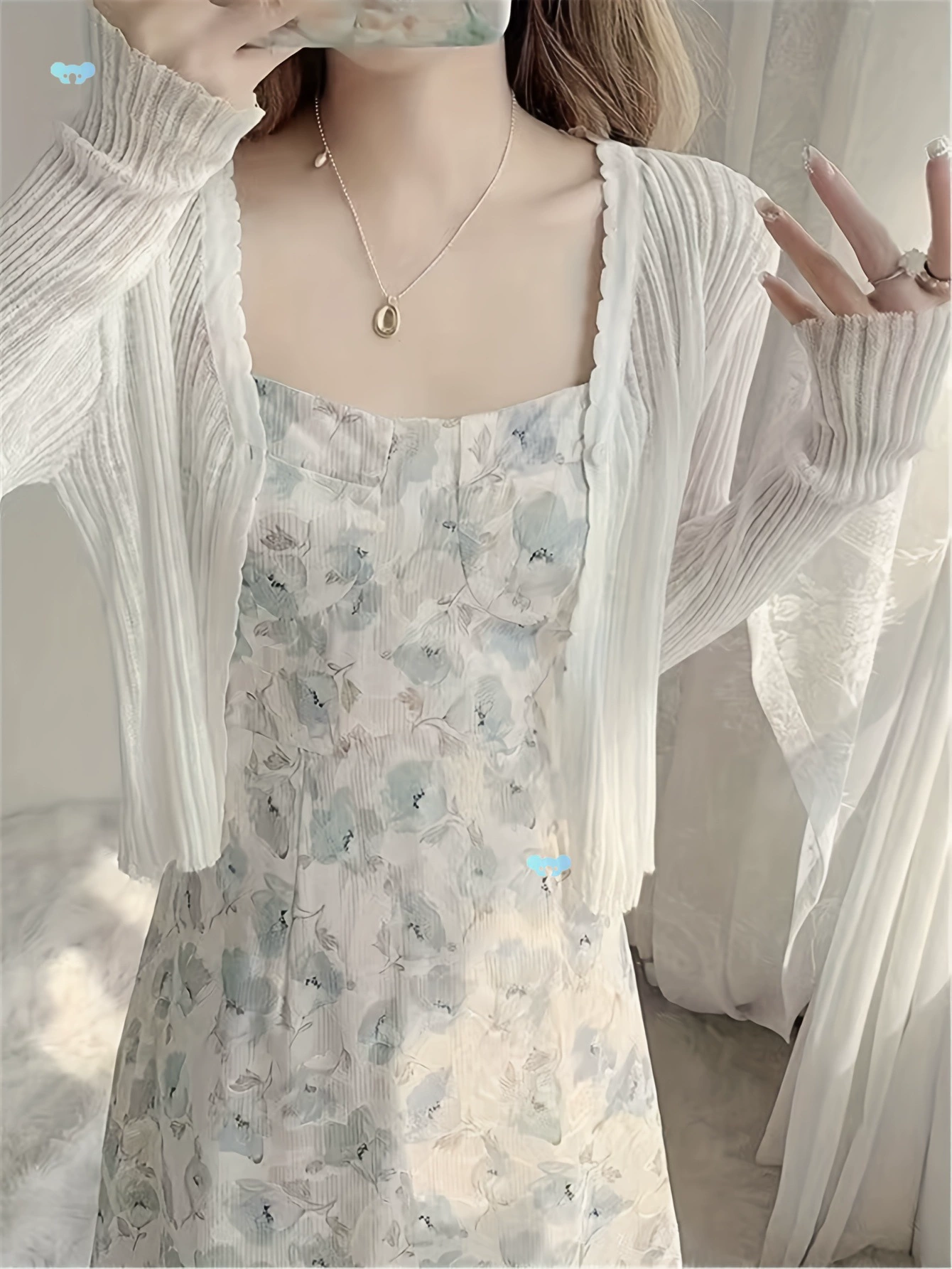 Женский легкий дышащий кардиган с V-образным вырезом в корейском стиле