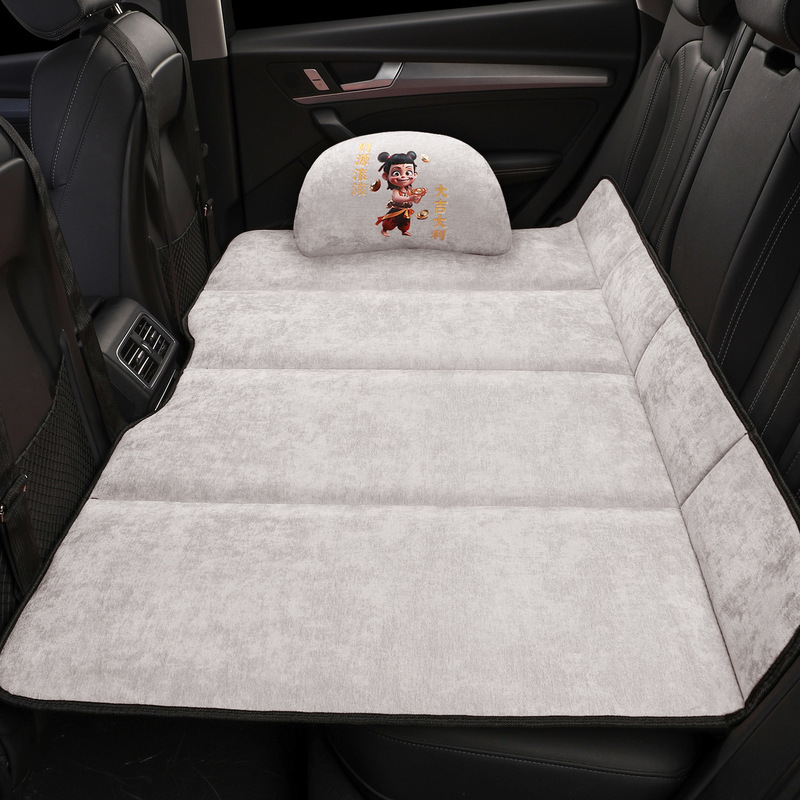 車載用シェニール折りたたみベッド、汎用エアレス車用寝具、後部座席用睡眠グッズ、折りたたみ式マットレス|undefined