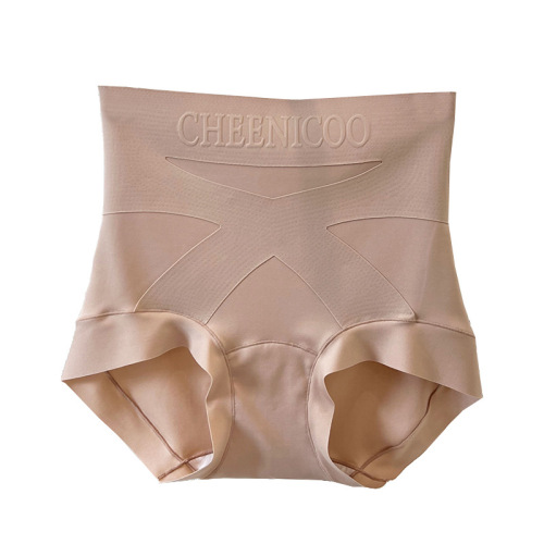 Cold gel high-waist butt-lifting pressure abdominal-corset underwear, large butt non-chafing micro-pressure foundation liquid abdominal-corset pants