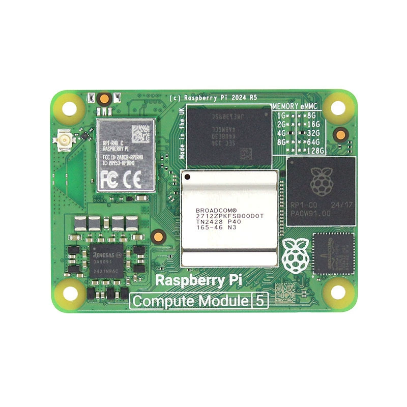 Compute Module (Raspberry Pi) Compute Module 5 CM5, несколько вариантов eMMC, Wi‑Fi и Bluetooth