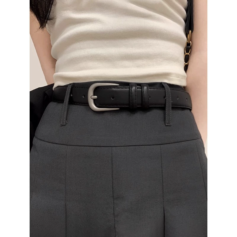 Black belt, universal jeans, Korean style, high-quality style