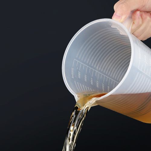 Pinxian cross-border wholesale PP measuring cup plastic transparent anti-fall and pressure-resistant cup with scale kitchen baking milk tea tools