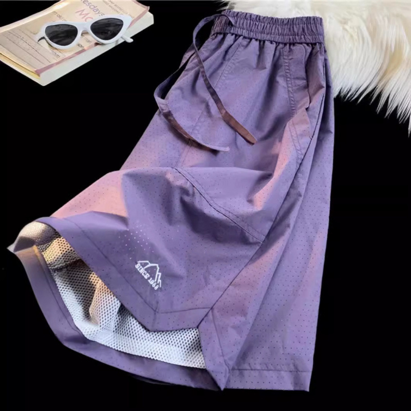 New Dopamine Mesh Quick-Drying Breathable Shorts Men's Summer Sports Thin Large Size Loose Casual Five-Point Pants