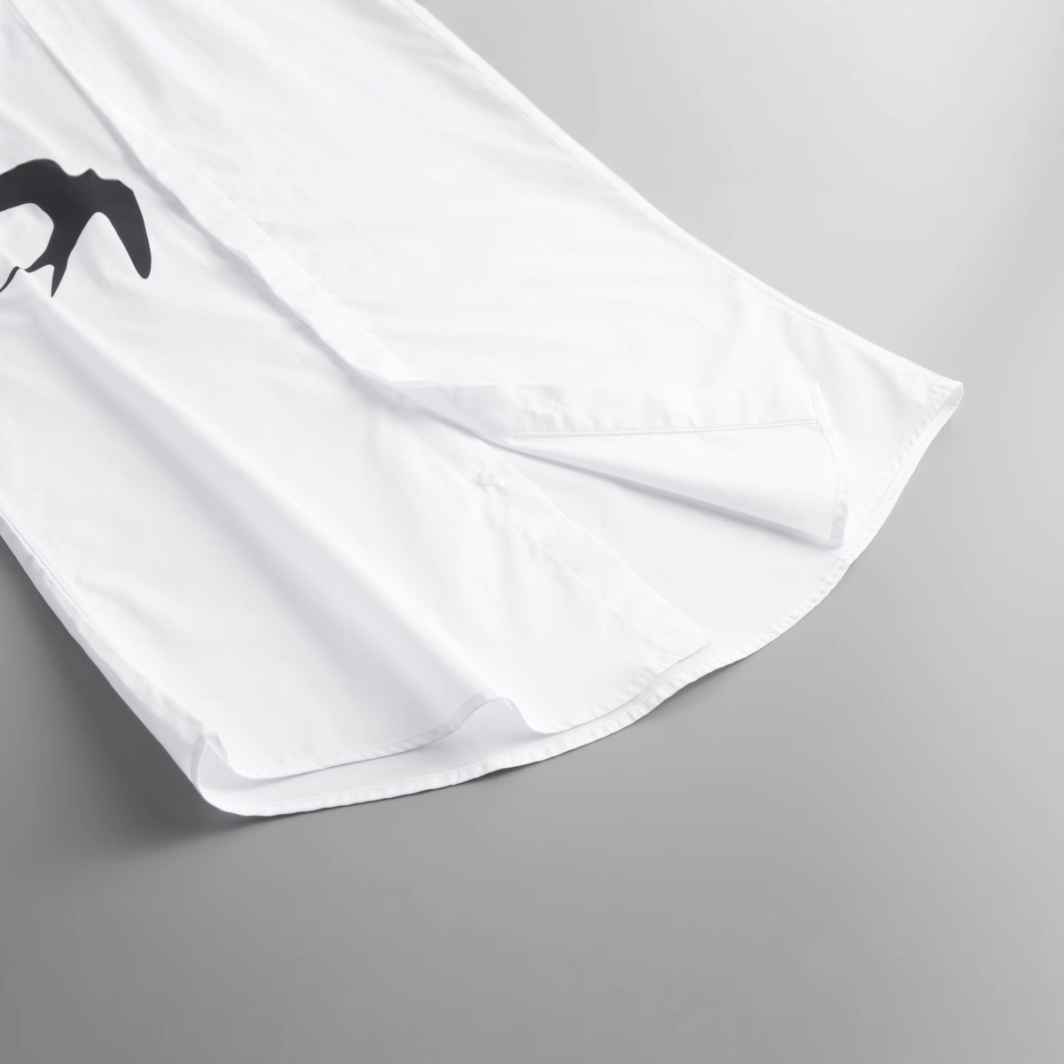 Áo sơ mi nam dài tay cổ bẻ chất liệu cotton cao cấp dáng rộng — Màu trắng