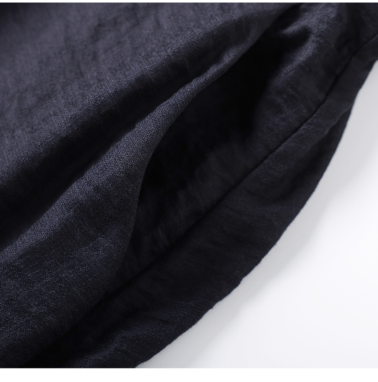 Đầm sơ mi nữ dáng suông chất liệu linen phối cườm nhẹ — màu xanh navy chi tiết 26