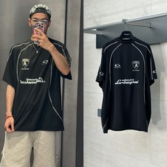 天井品質 25SS トレンドブランド 新品 BLCG ジョイント No.63 刺繍プリント 半袖 Tシャツ 男女同型 トレンド