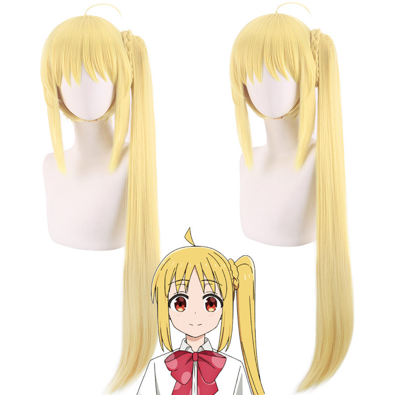 Lonely Rock Yidi Zhihongxia Cosplay Wig Bright Yellow Ponytail Style Anime Wig