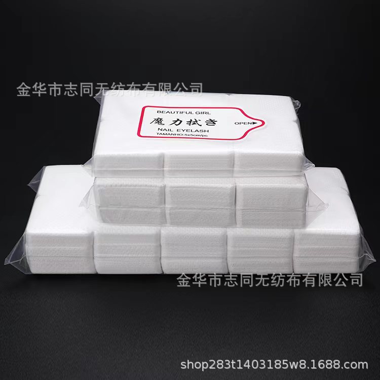 1000 piezas de algodón de uñas al por mayor de algodón de uñas de limpieza de uñas de algodón de limpieza de uñas de algodón de injerto de pegamento para pestañas paño de limpieza