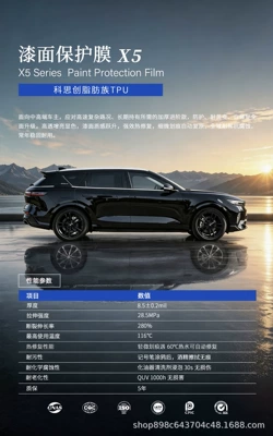Car paint protective film Basf Lubrizol Aliphatic Car - covestro-aliphatic-x5-85mil-152m15m