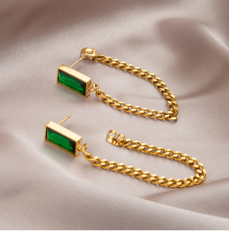 Lady Geometric Titanium Steel Plating Earrings 1 Pair