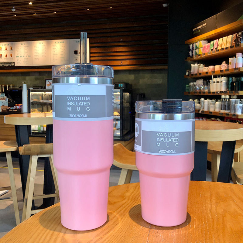 Taza termo de acero inoxidable de gran capacidad y alto valor Taza portátil portátil Ice Ba Taza deportiva para coche al aire libre