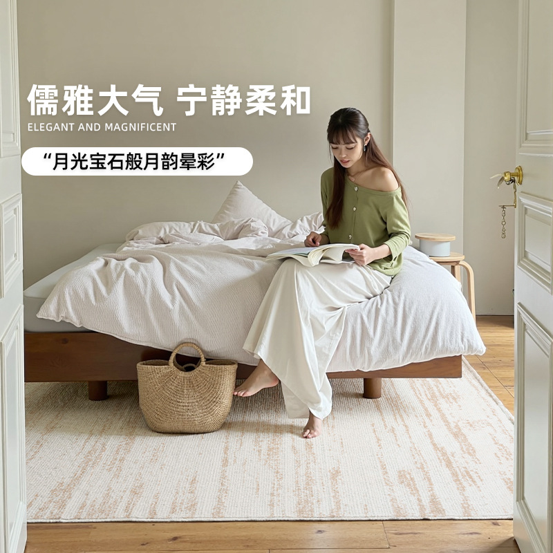 Alfombras sin pegamento sala de estar impermeable anticontaminación sin formaldehído italiano minimalista dormitorio ligero lujoso alto gran área alfombras cubiertas