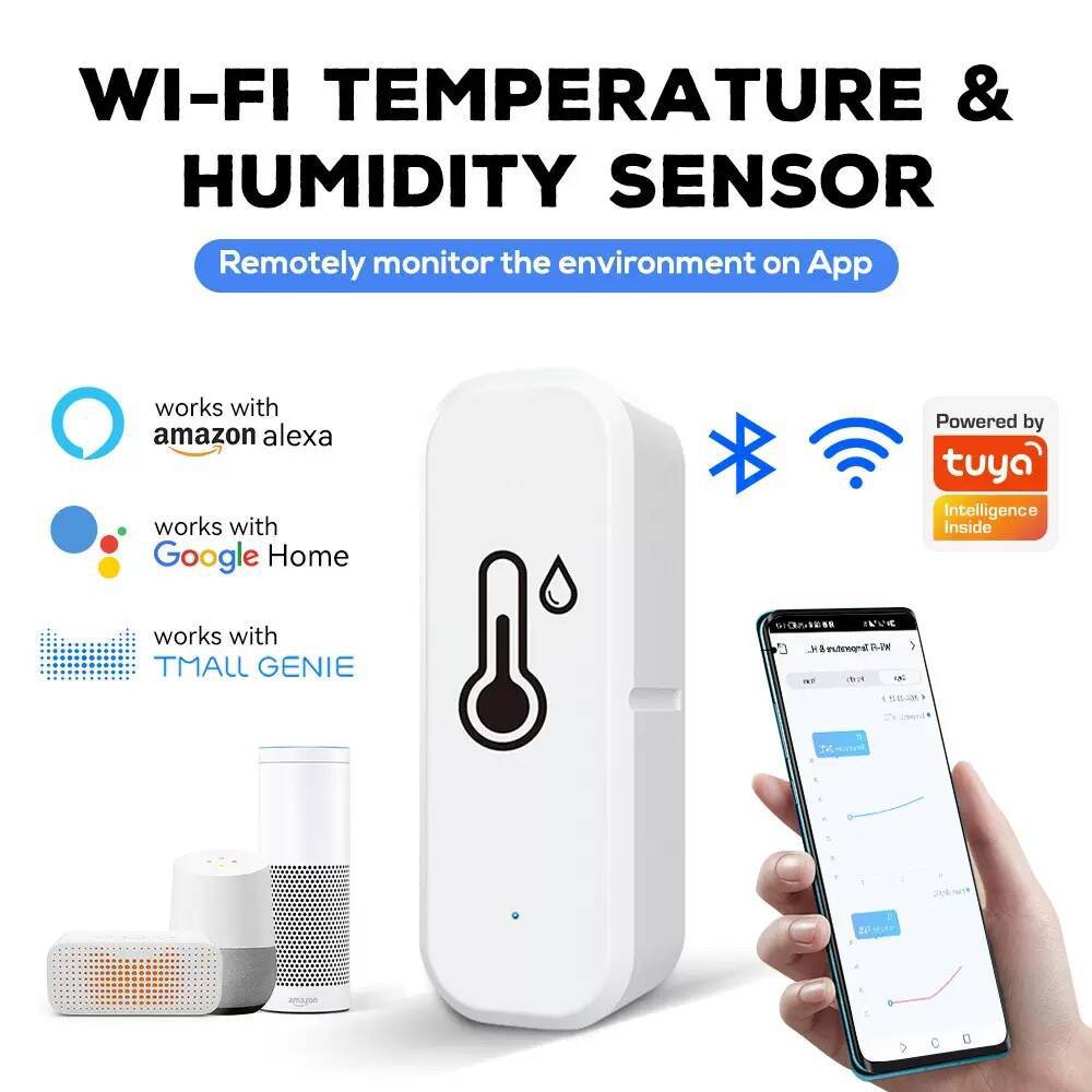Wifi Temperature and Humidity Sensor Detector Tuya Tuya Temperature and Humidity Meter Indoor Wireless Temperature and Humidity Sensor