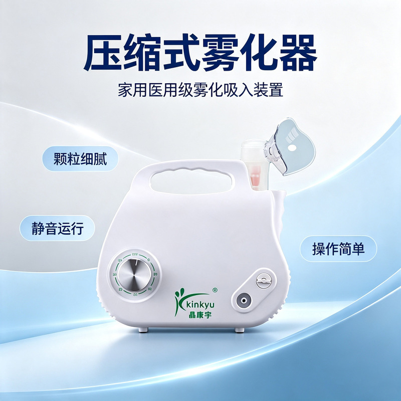 Jingkangyu Compressed Nebulizer Medical Type for Home Use, for Elderly and Children, for Nasal and Throat Use, Cough Relief and Phlegm Reduction, with Adjustable Mist Volume