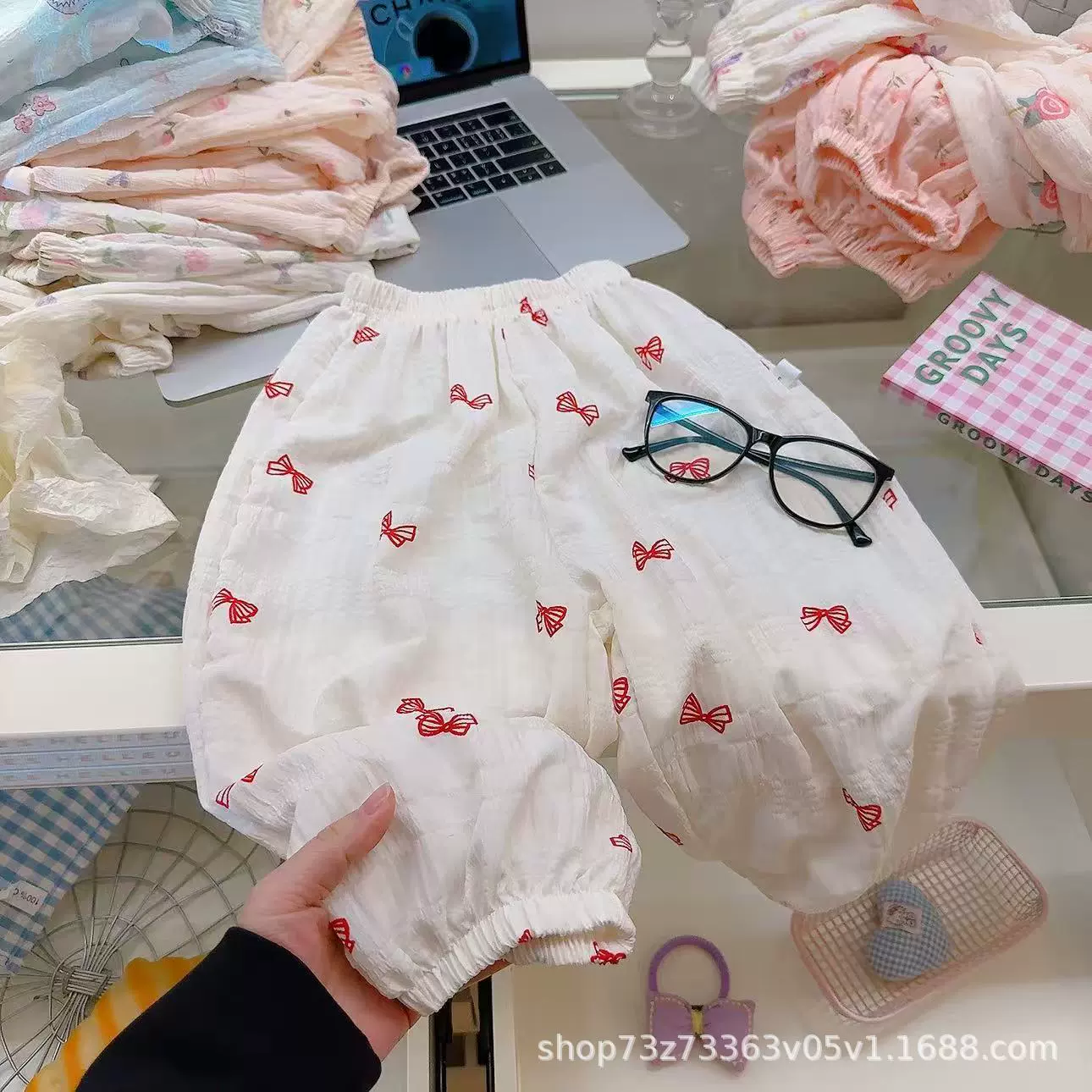 Trousers for men and women, thin small princess costume, cute mosquito repellent girl's, floral print