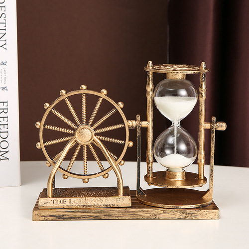 Ferris wheel hourglass creative student gift retro nostalgic home decoration living room ornaments birthday gift for men and women