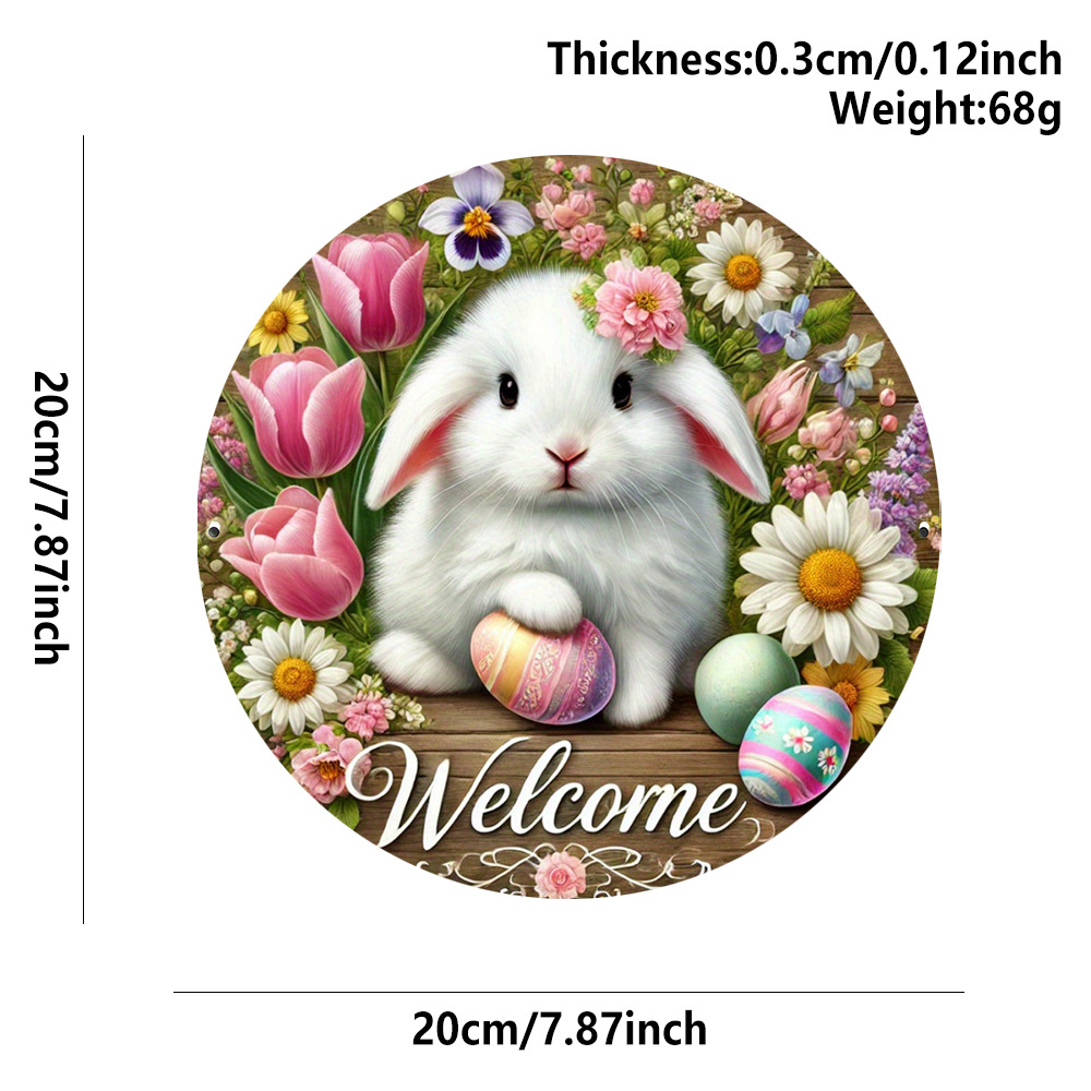Colgantes en stock Pascua serie de decoración colgantes de madera fiesta decorativa huevo de conejo redondo