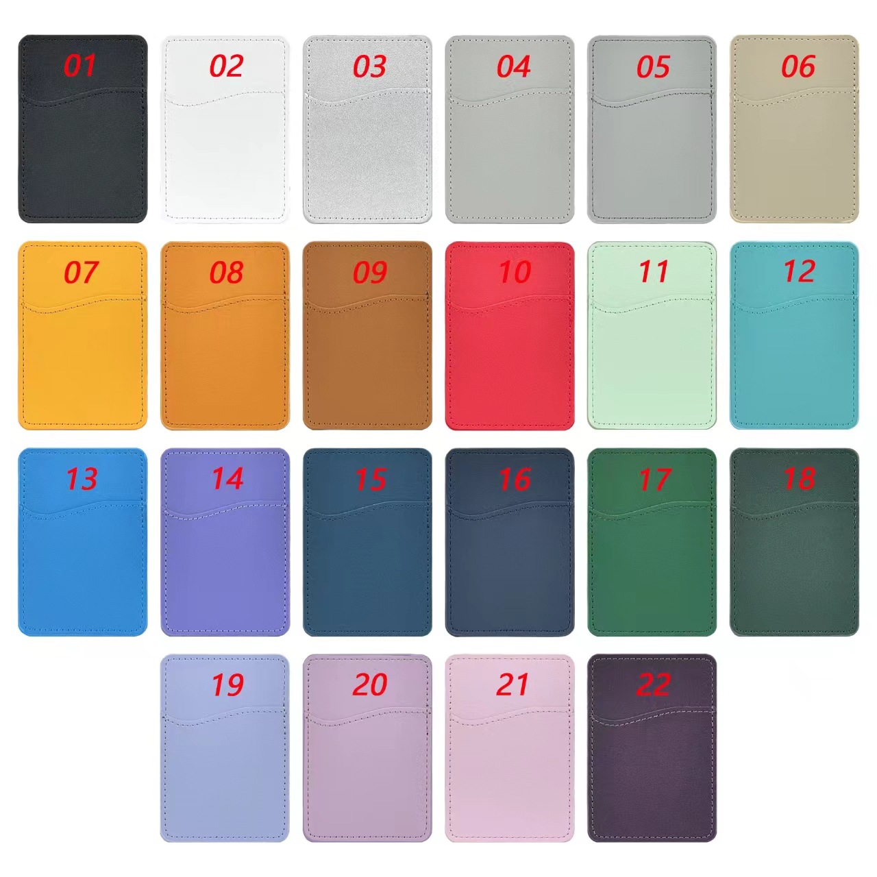 Suministro directo de fábrica, funda para tarjeta trasera de teléfono móvil, cuero PU, LOGOTIPO imprimible, adecuado para impresión UV, serigrafía, impresión en relieve