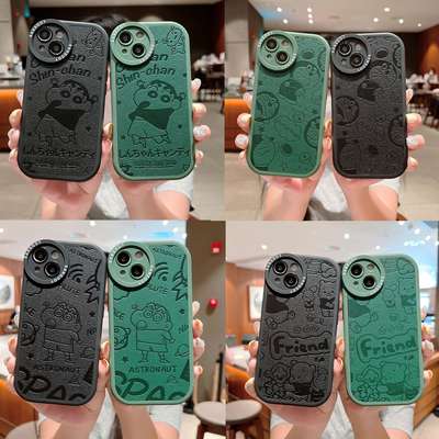 Cartoon New press leather for iphone13pro/xsmax round 12Promax/14pro phone case xr