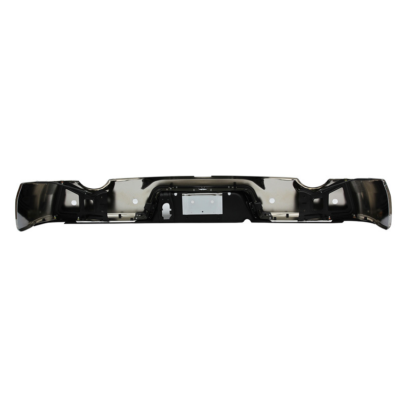 Adecuado para el parachoques trasero de Dodge Ram1500 09-18, versión electrochapada con orificio para radar y orificio para escape.