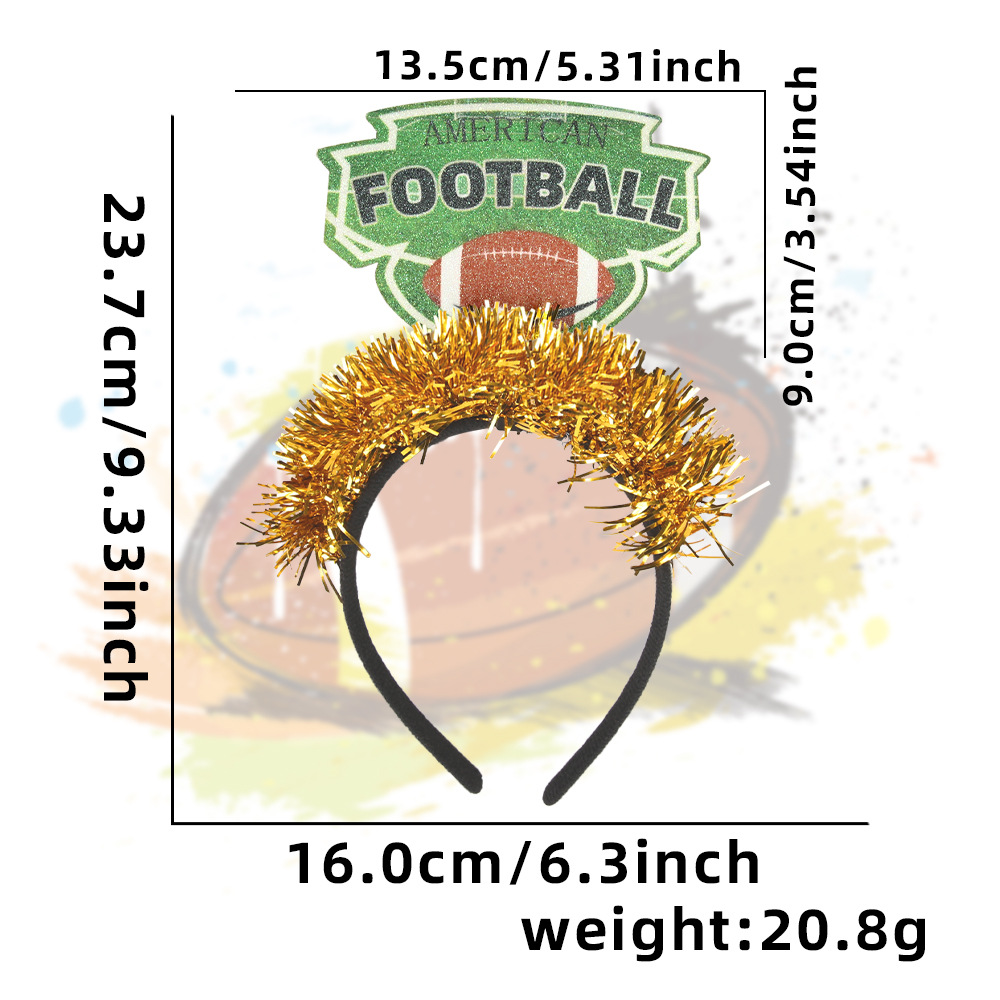 Transfronterizo nuevo Super Bowl rugby tema de fútbol americano fiesta de cumpleaños decoración de tiras de color cabeza de cinturón hebilla de cabeza