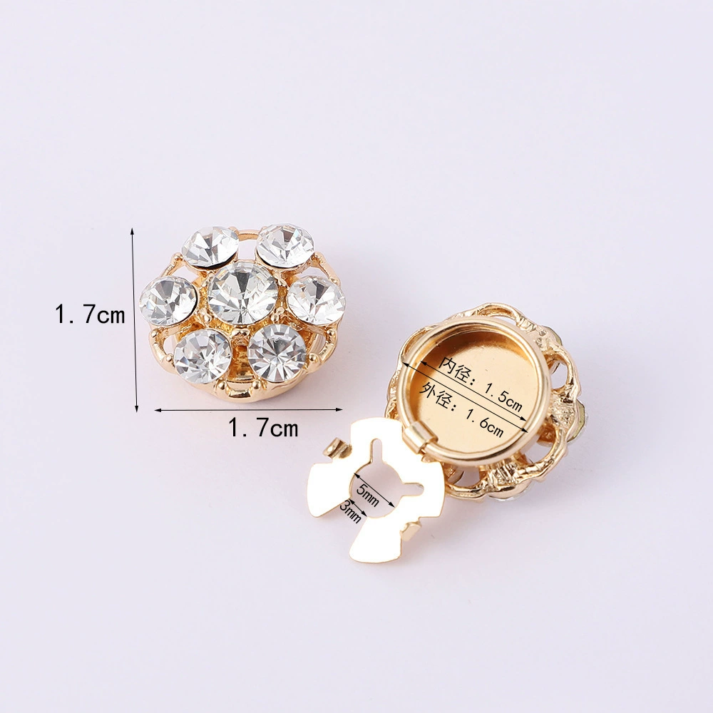 Европейские и американские трансграничные стразы запонки женские рубашки платья декоративные запонки простой стиль стразы инкрустированные запонки