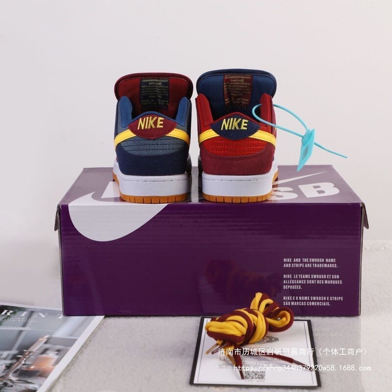 Popular Pure Original Dunk Red and Blue Mandarin Duck Children's Mid-Top Low-Top Student Versatile Aj Trendy Couple Casual Sneakers with Laces