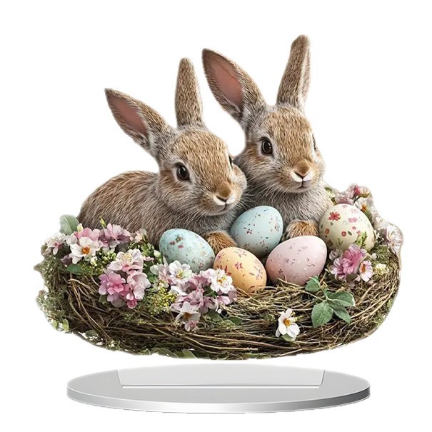 Decoración colgante [Pascua] huevo pequeño conejo decoración de escritorio decoración vintage familia para enviar amigos vestidos de dormitorio