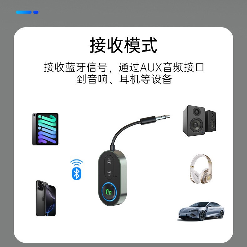 Bluetooth アダプター Bluetooth 5.3 ワイヤレス オーディオ レシーバー 1 対 2 長寿命 Bluetooth トランシーバー BR10T|undefined