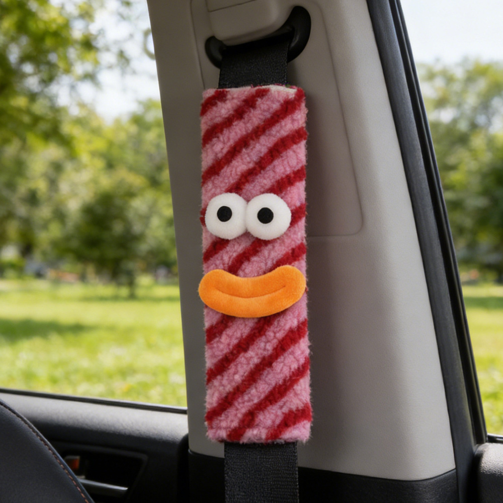 Funda Protectora para Cinturón de Seguridad de Felpa Sintética Decorativa para Auto image 8