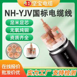厂家直销耐火电缆 NH-YJV国标铜芯埋地低压电力电缆多芯国标电线