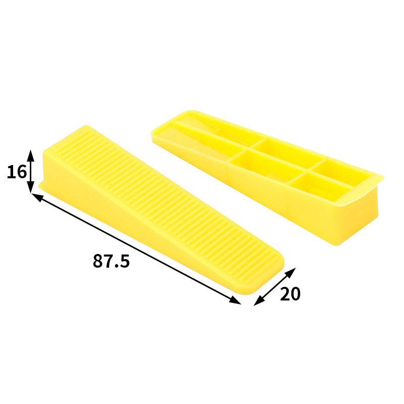 タイルレベリング器レベリング器のベースにタイルを貼り付けて、使い捨てレベリング器のクリップペンチのタイルを縫います。