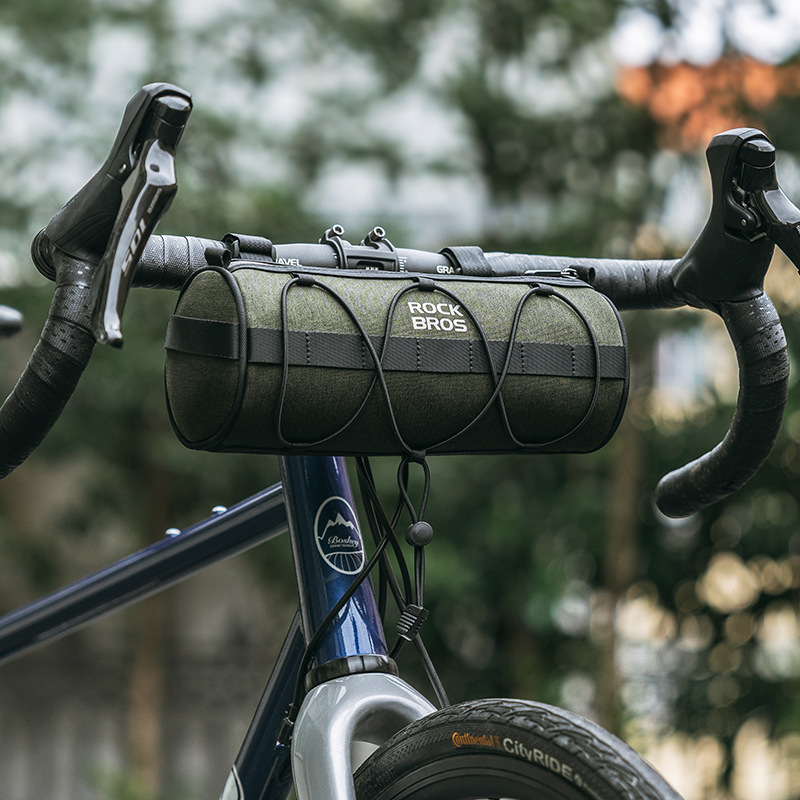Bicycle cylindrical charter, bag, mountain road travel, front crossbeam, hanging handle, storage_voghion.com