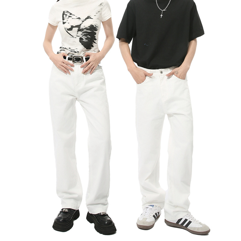 MTLCLOTHES Men's Wear | Autumn Korean Style Slim-fit Solid Color Slimming Casual Straight Washed Leg Jeans Trendy