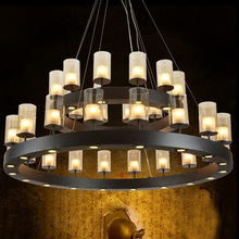創意現代新中式客廳吊燈會所大堂酒店茶樓餐廳包間吊燈大氣工程燈