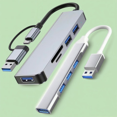 ドッキングステーションtype-cインターフェースを拡張します。usb3.0五合一多機能拡張ドッキングステーションhubハブコンピュータ