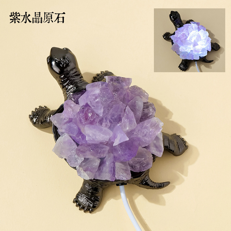 Adorno de Tortuga de Cristal Natural Difusor de Aroma Hecho a Mano image 16